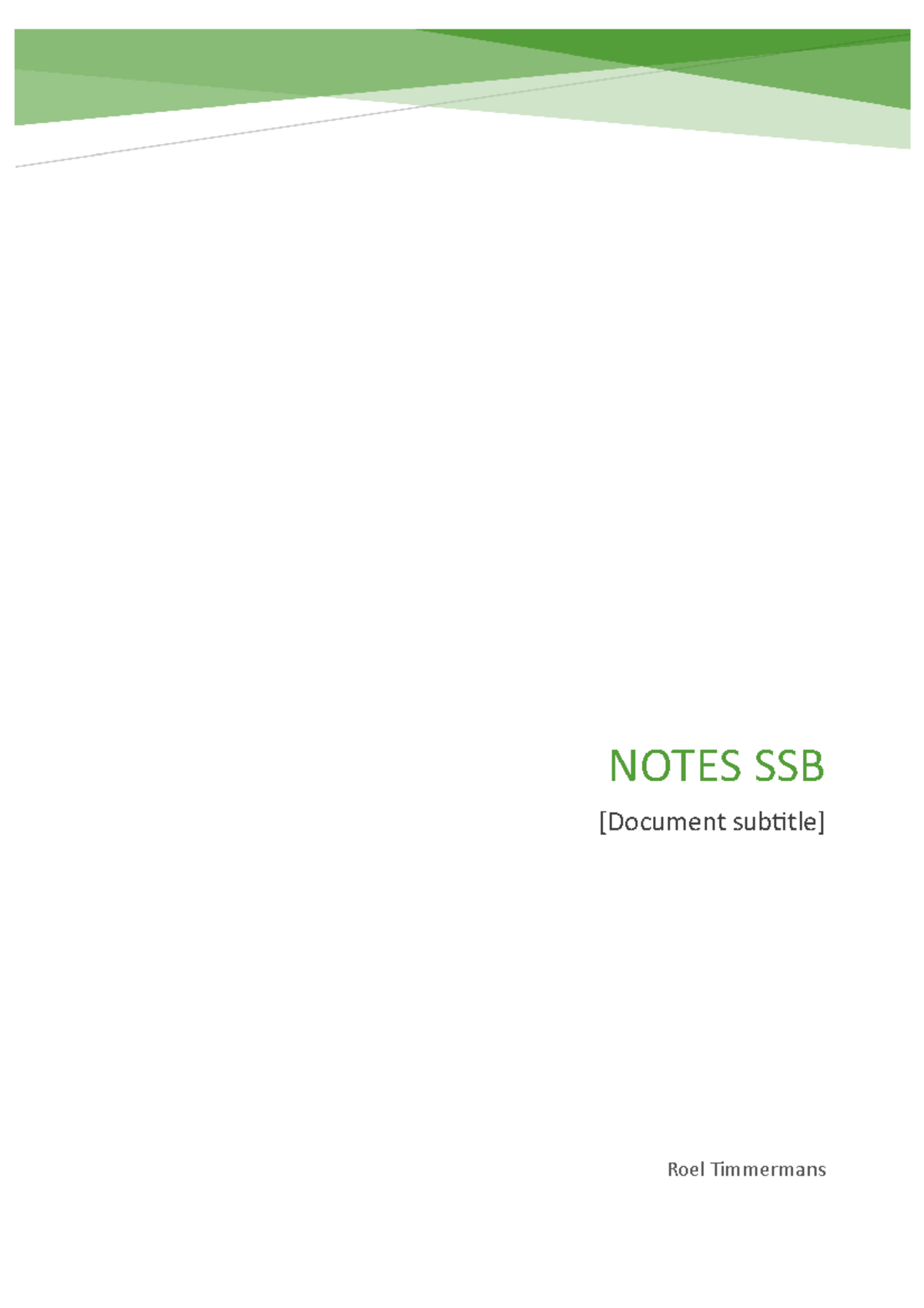 SSB Lecture Notes: Comprehensive Study Guide for SSB (2) - Studeersnel