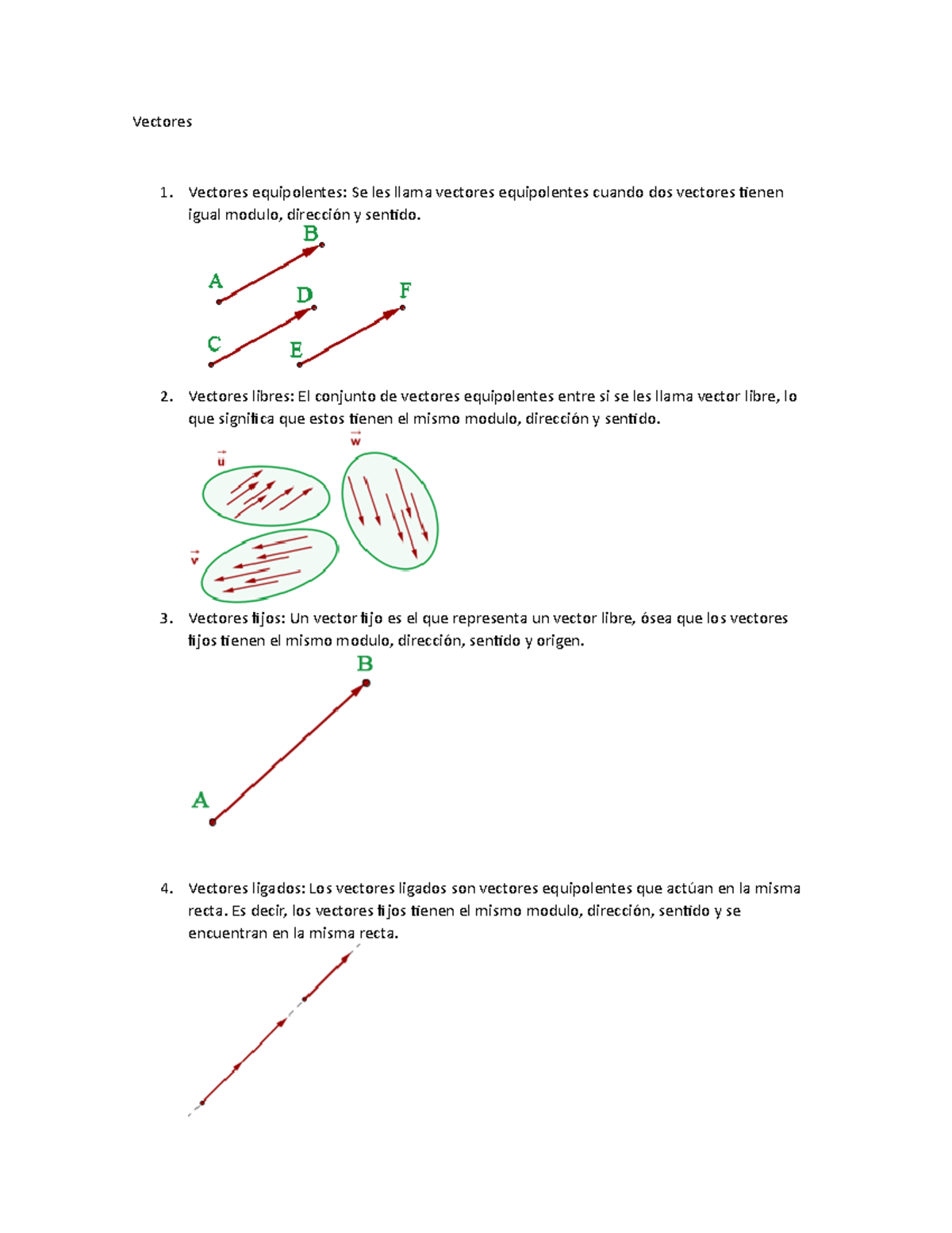 Tipos de Vectores y sus Gráficas: Análisis Completo - Studocu