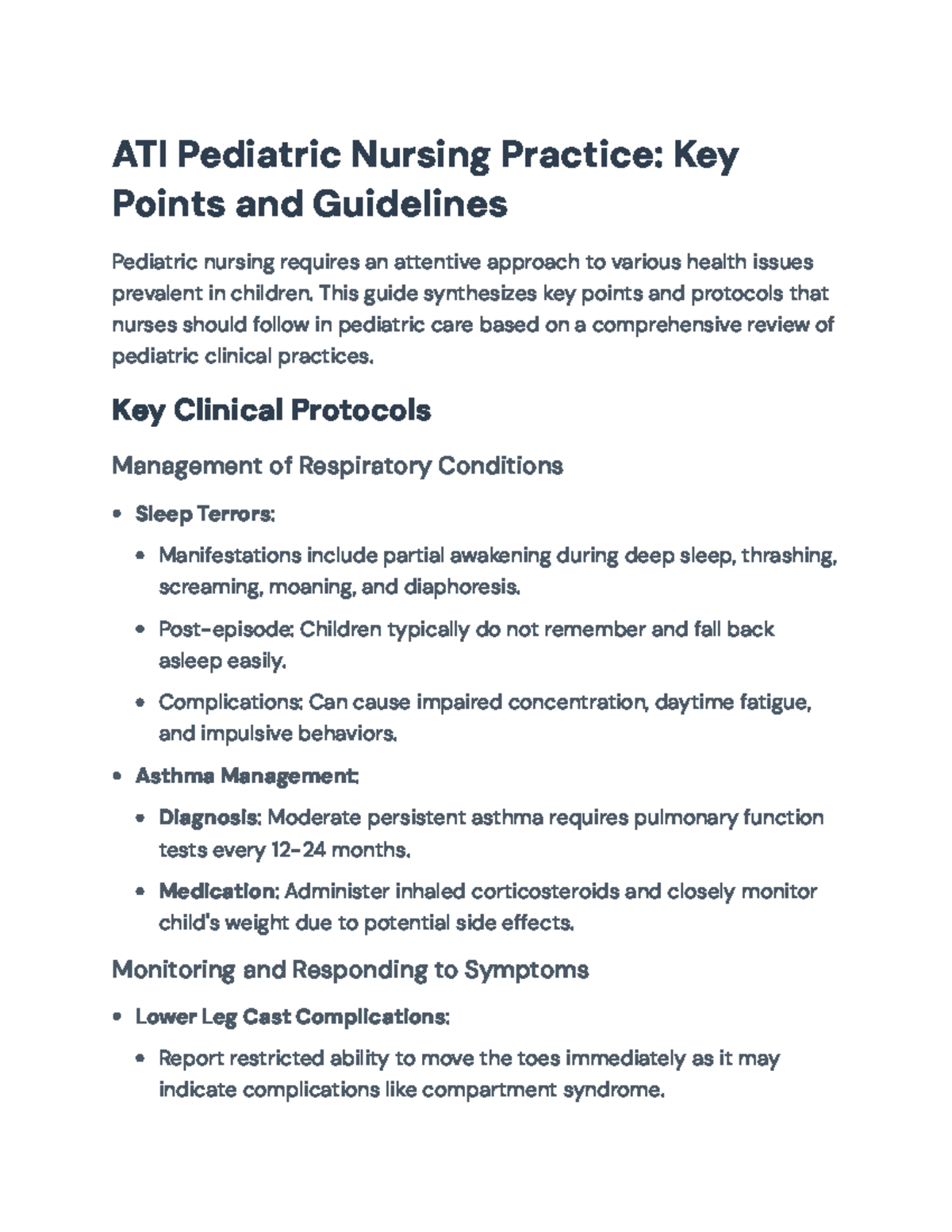Pediatric Nursing Practice: Key Points & Guidelines for Patient Care ...