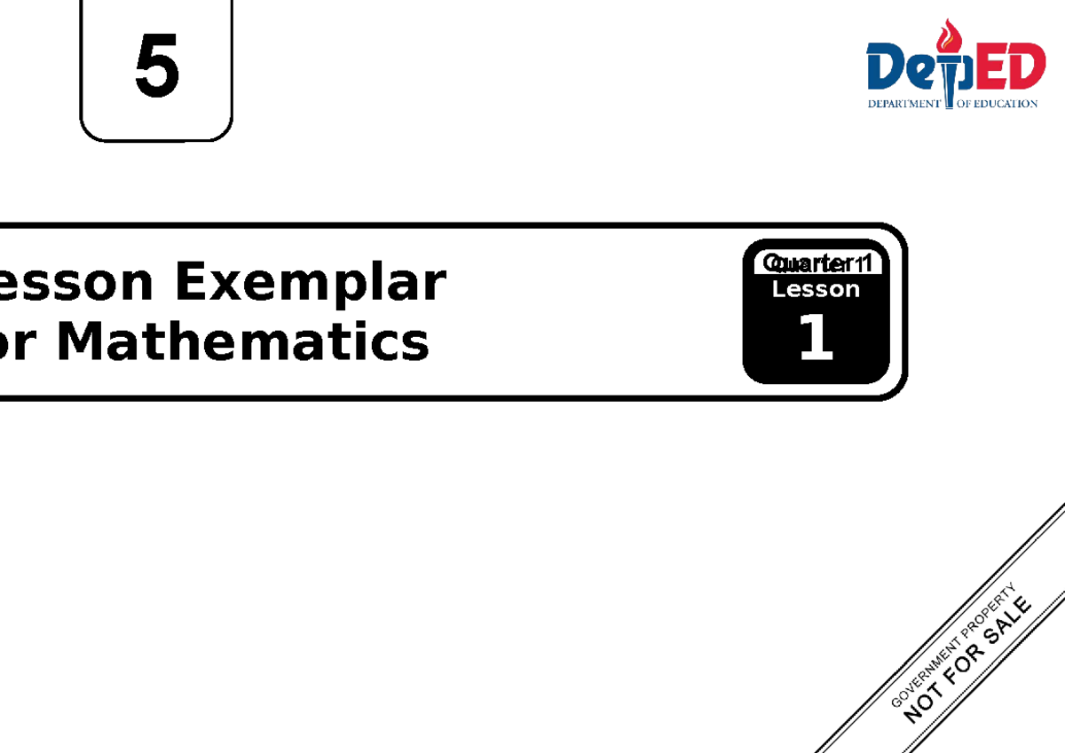 Q1 LE Mathematics 5 Lesson 1 Week 1: Understanding Elapsed Time - Studocu