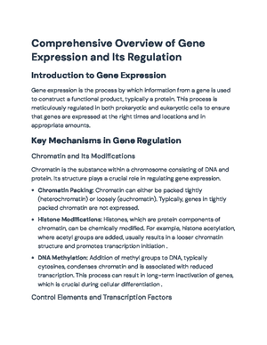 Regulation of Gene Expression: Mechanisms and Implications - Detailed ...
