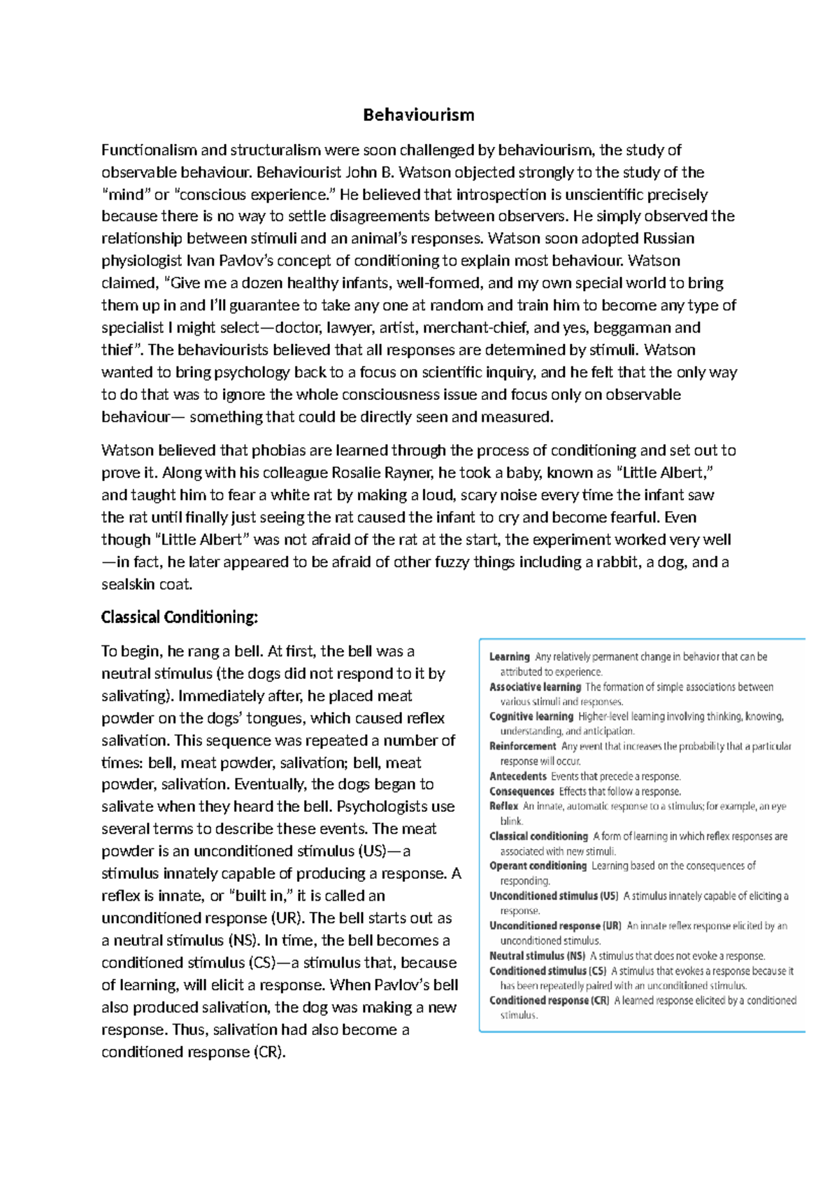**Psychology Perspectives: Behaviourism, Humanistic & Cognitive ...