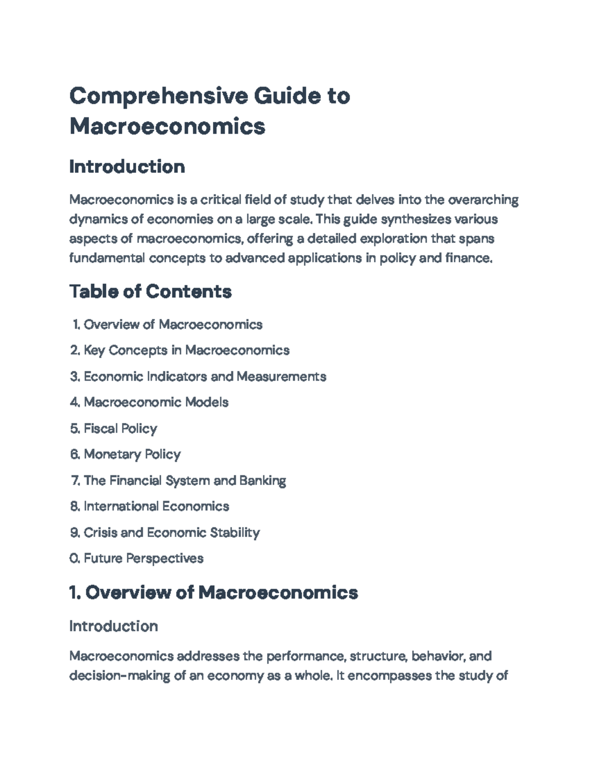 Comprehensive Guide to Macroeconomics: Concepts and Applications ...