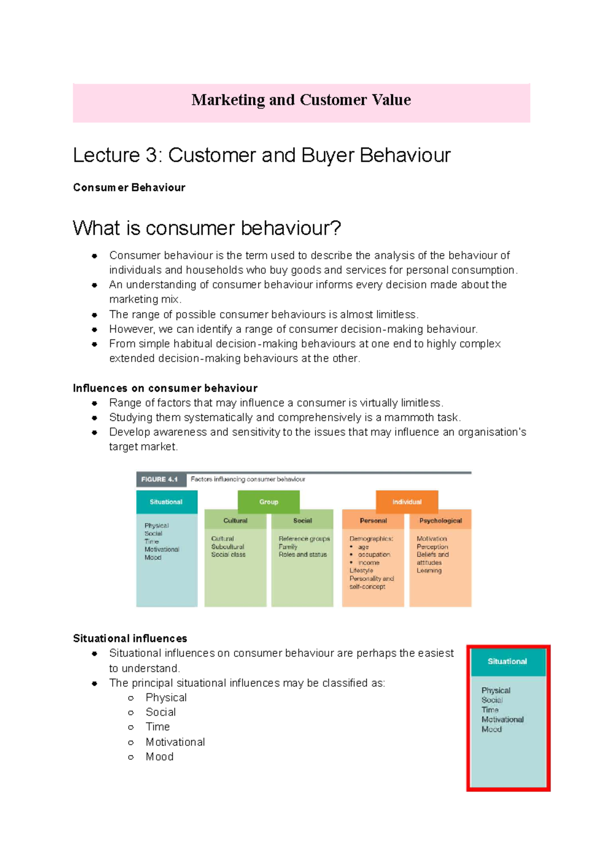 MCV 101: Lecture 3 Study Notes on Consumer Behaviour and Buyer Insights ...