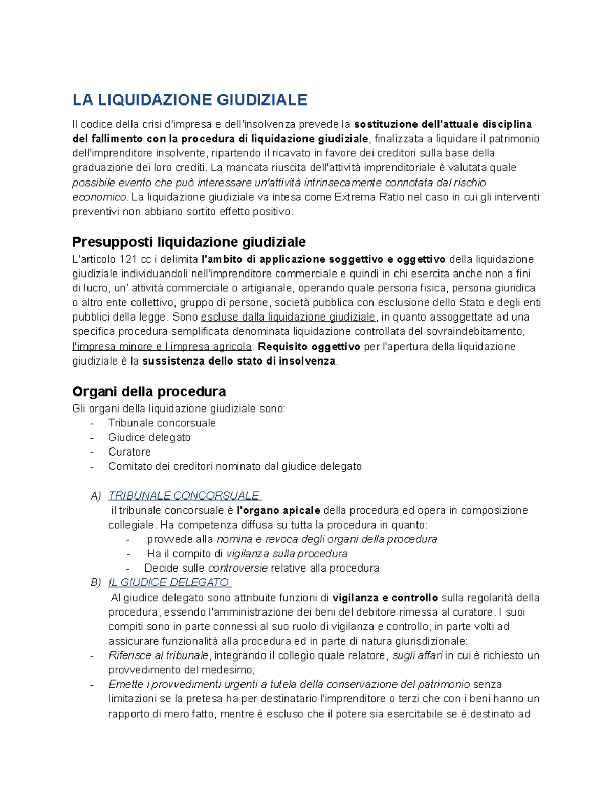 geekvape aegis solo 3 istruzioni Codice della Crisi e dell'Insolvenza: Ristrutturazione e Liquidazione