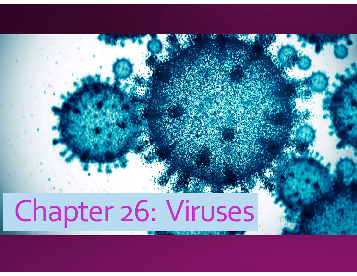 Chapter 26: Viruses - Lecture Notes - Studocu