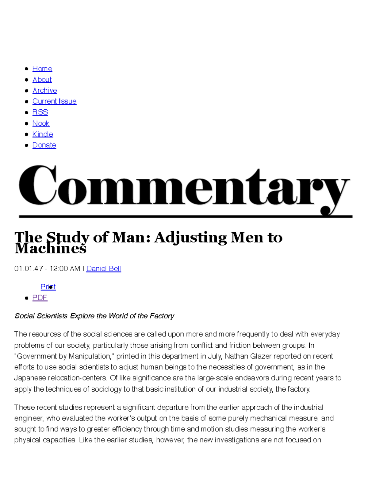 Sociology of Work: Adjusting Men to Machines (SOC 101) - Studocu