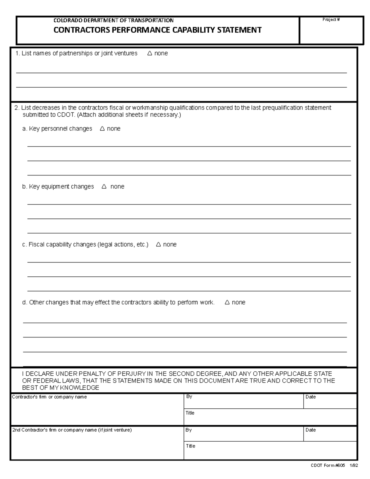 Capability statement 02 - COLORADO DEPARTMENT OF TRANSPORTATION ...