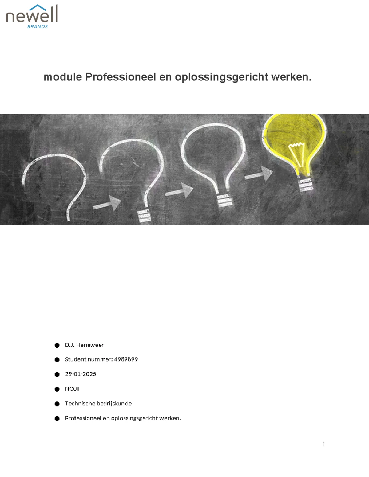 Module Professioneel en Oplossingsgericht Werken - Cryptomunten: Verboden  of de Toekomst? - Studeersnel