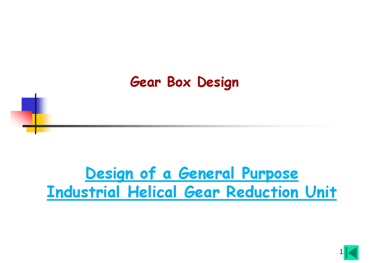 GB Design Part 2: Lecture Notes on Helical Gear Box Design - Studocu