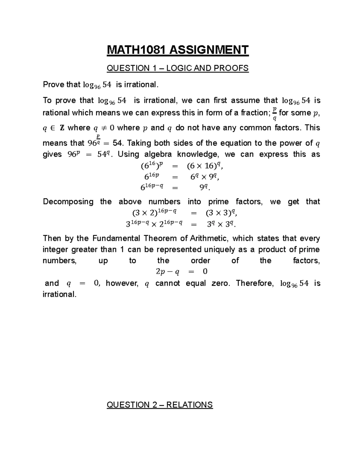 Math1081 Peer Review Assignment Feedback and Rubric Analysis - Studocu