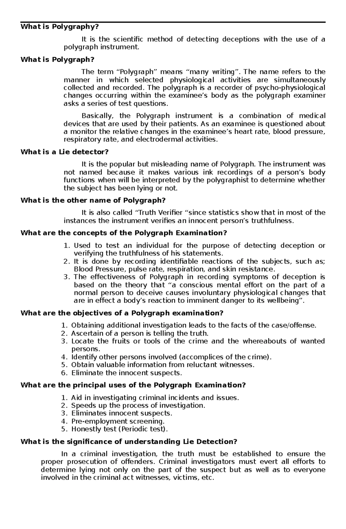 CDI Topic 1 - FUNDAMENTALS OF CRIMINAL INVESTIGATION AND INTELLIGENCE ...
