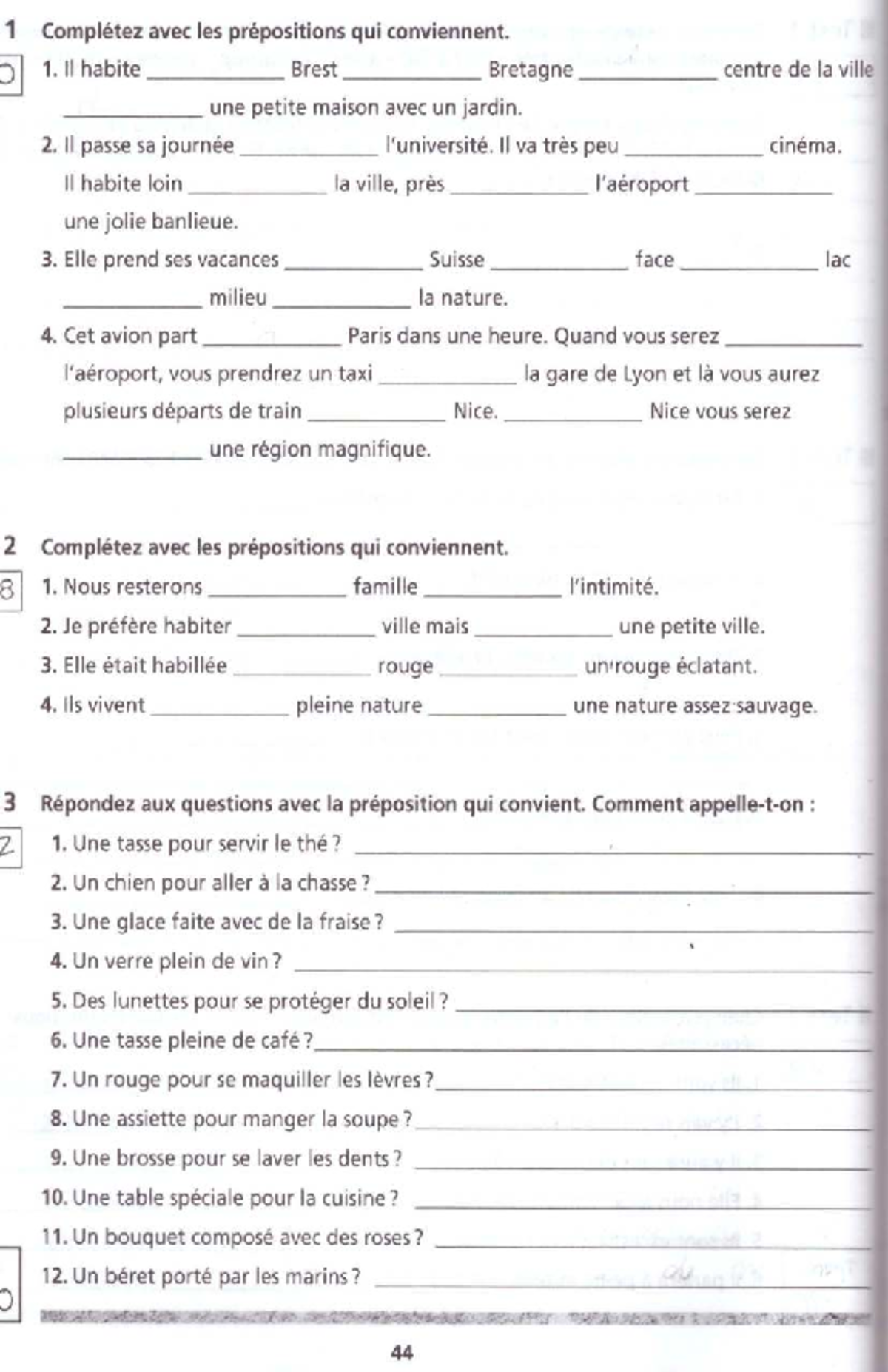 Est-ce à ou de 1:Répertoire 2:Exercices Est-ce à ou de 1:Répertoire 2:Exercices Exercices sur les