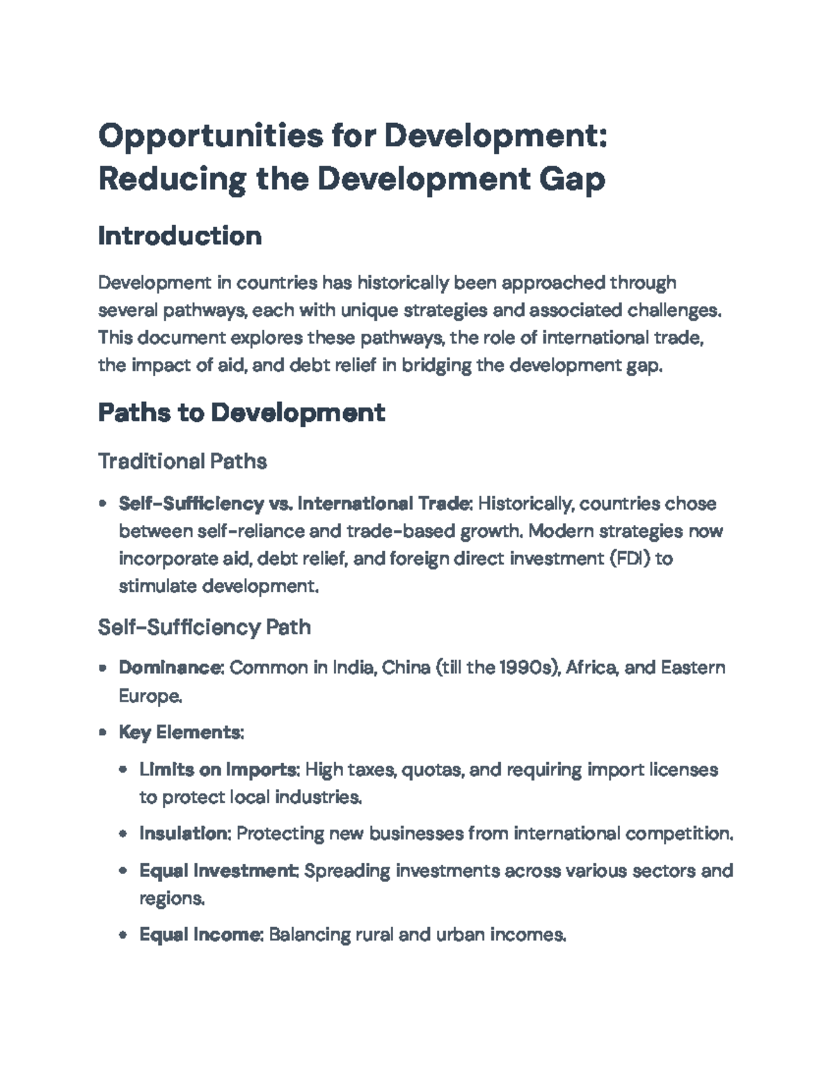 Reducing Development Gap: Trade, Aid, & Investment Strategies Analysis ...