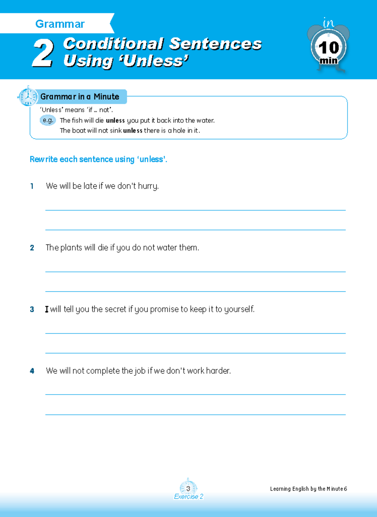 Grammar 2 Conditional Sentences: Exercises in 10 Min - Studocu