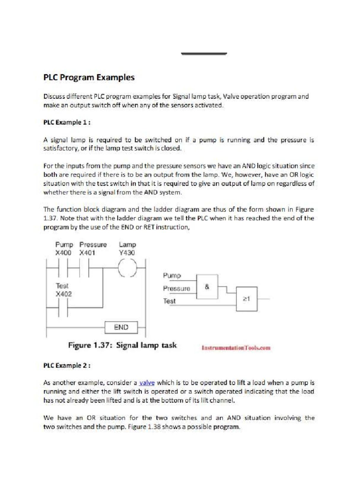 PLC Practice Problems: Examples of Practical PLC Programs - Studocu