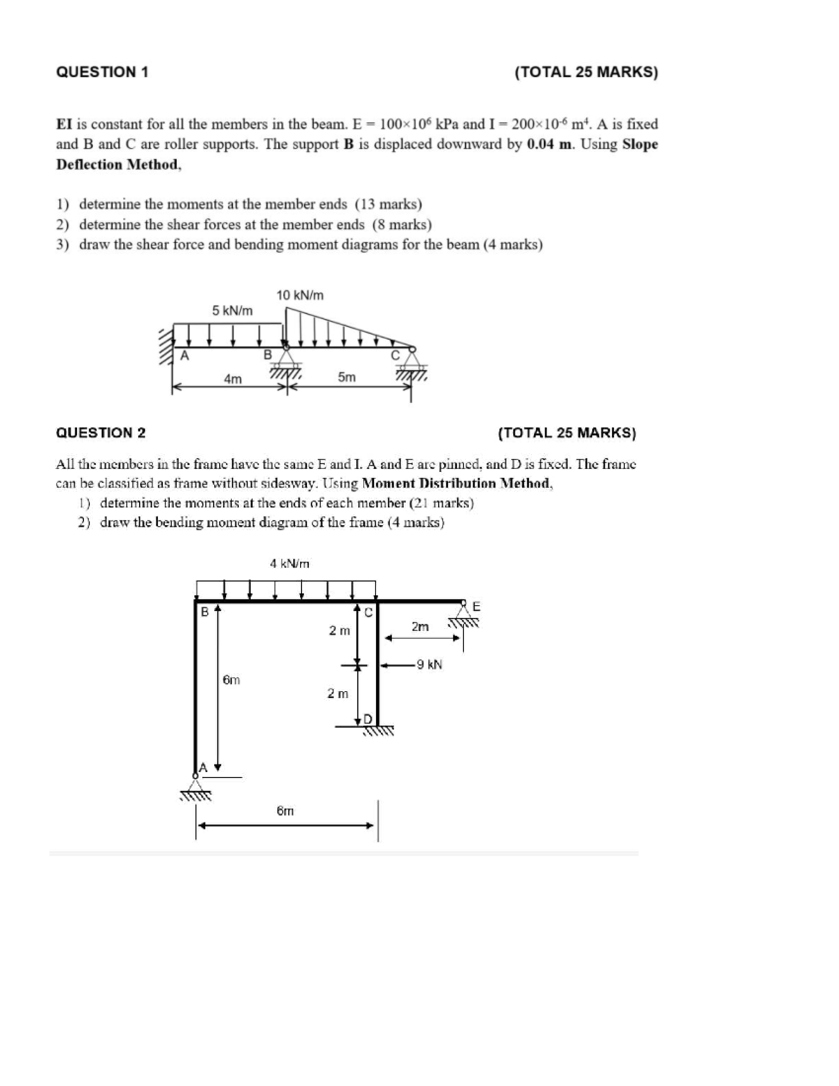 2022 Final Exam - Structural Analysis Questions and Solutions - Studocu