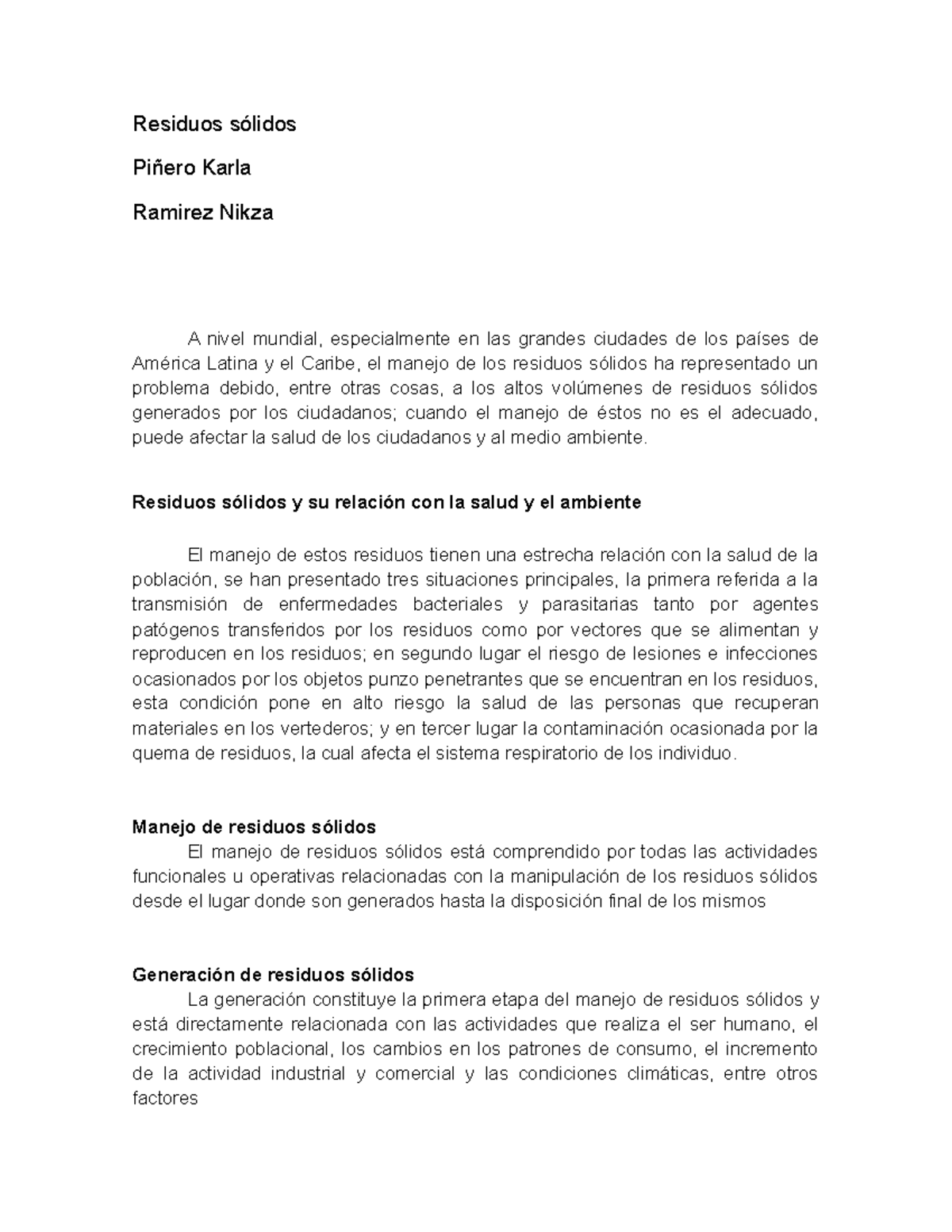 Gestión de Residuos Sólidos en América Latina y el Caribe - Studocu