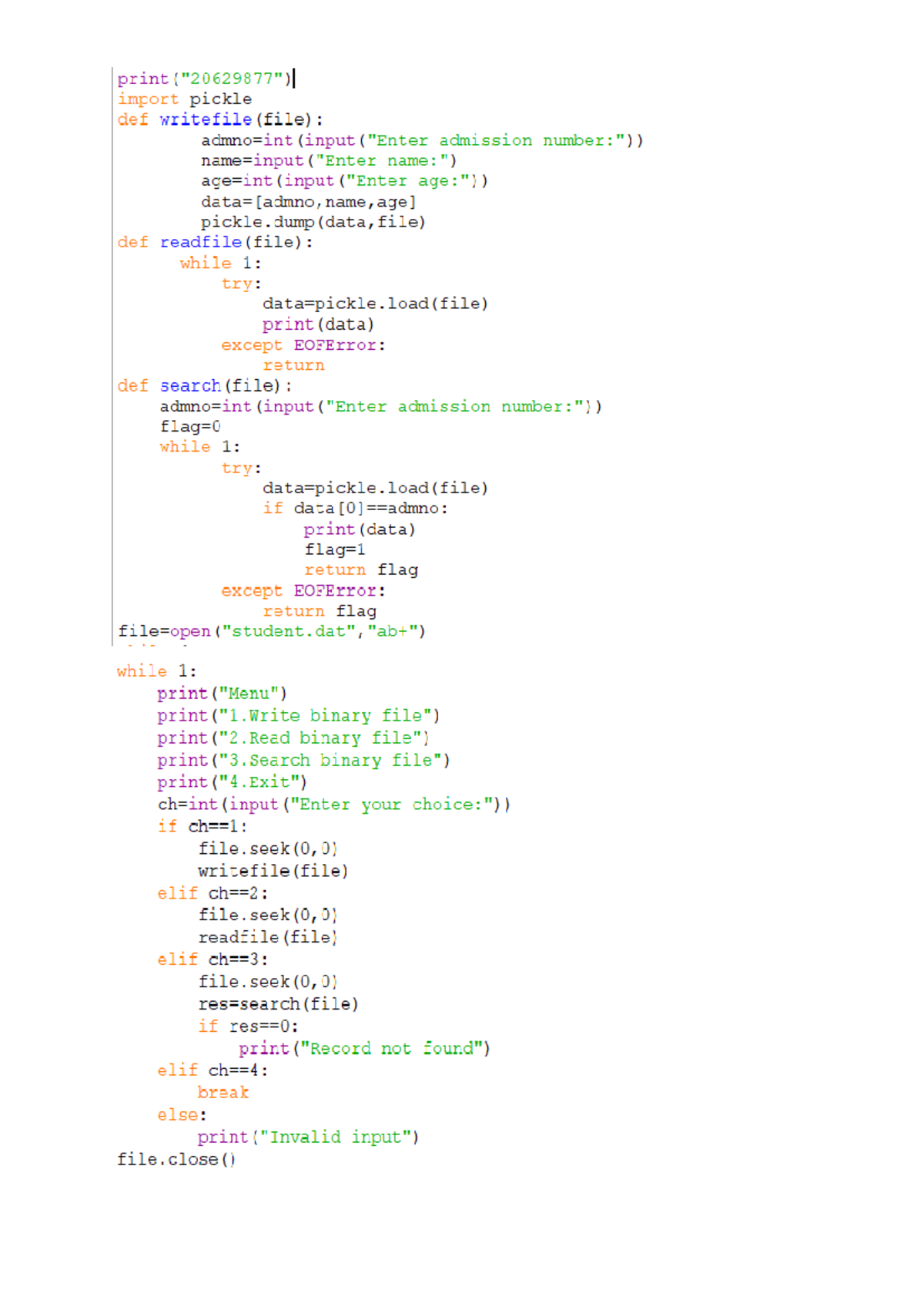 Hariharan-Python - python notes - print import pickle def writefile ...