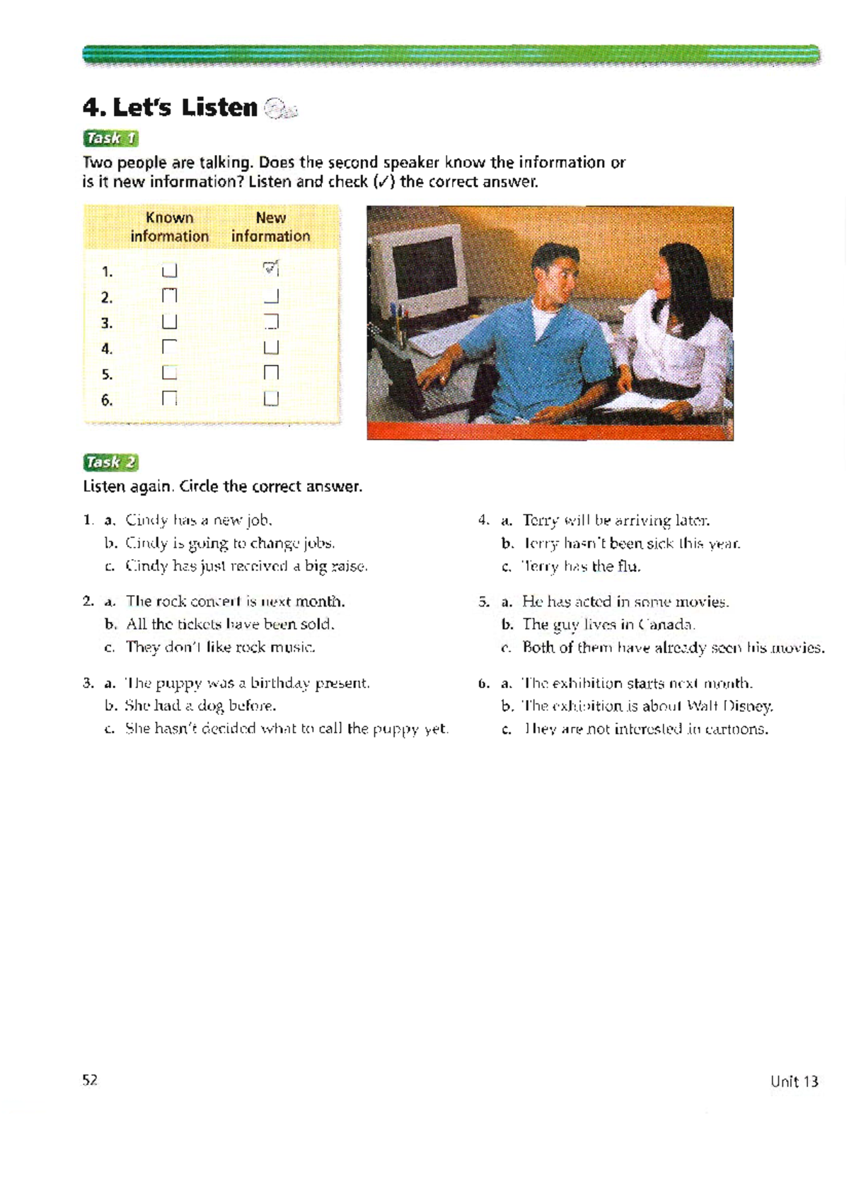 Tactics For Listening Basic Student Book: Page 20 Activities - Studocu