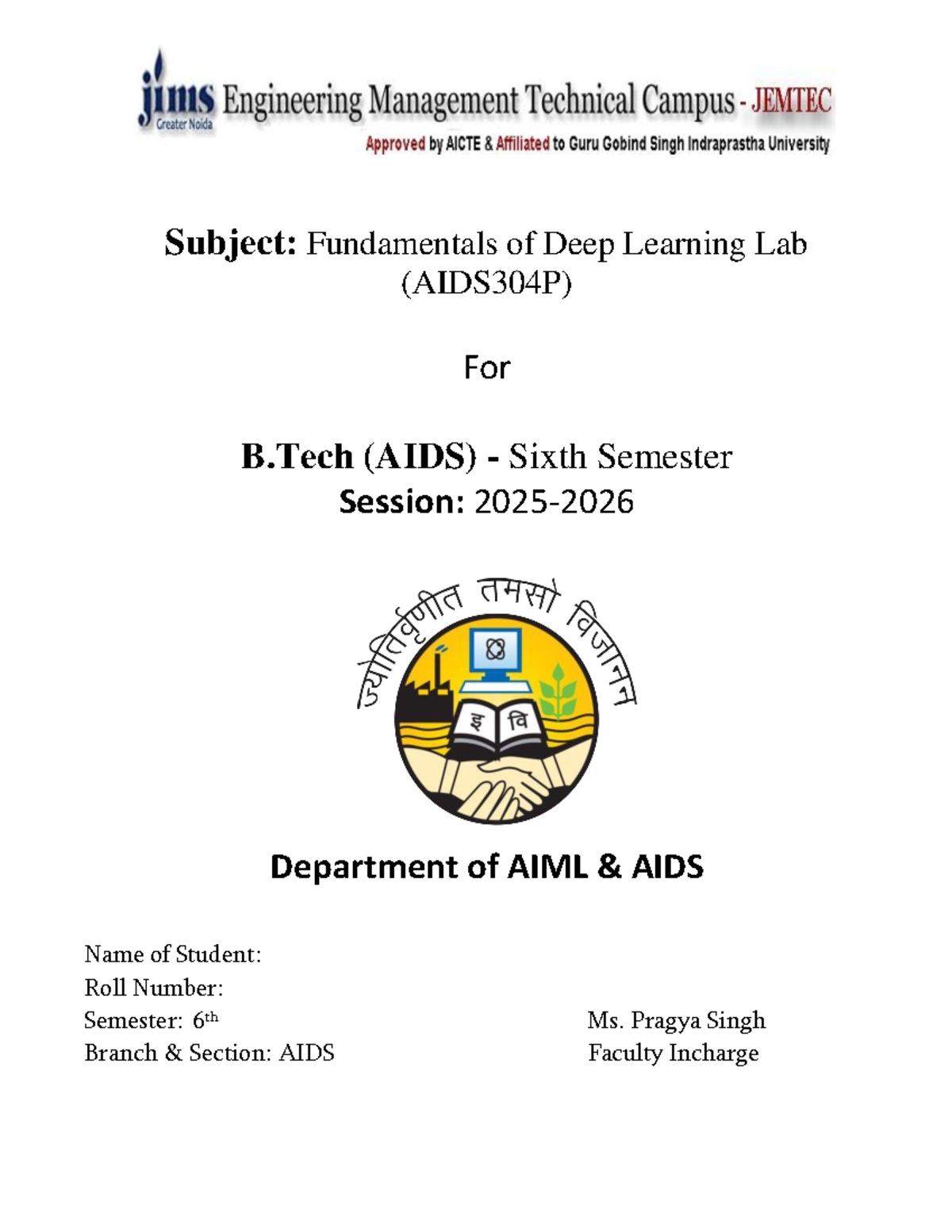 Fundamentals of Deep Learning Lab (AIDS304P) - TensorFlow & ANN ...