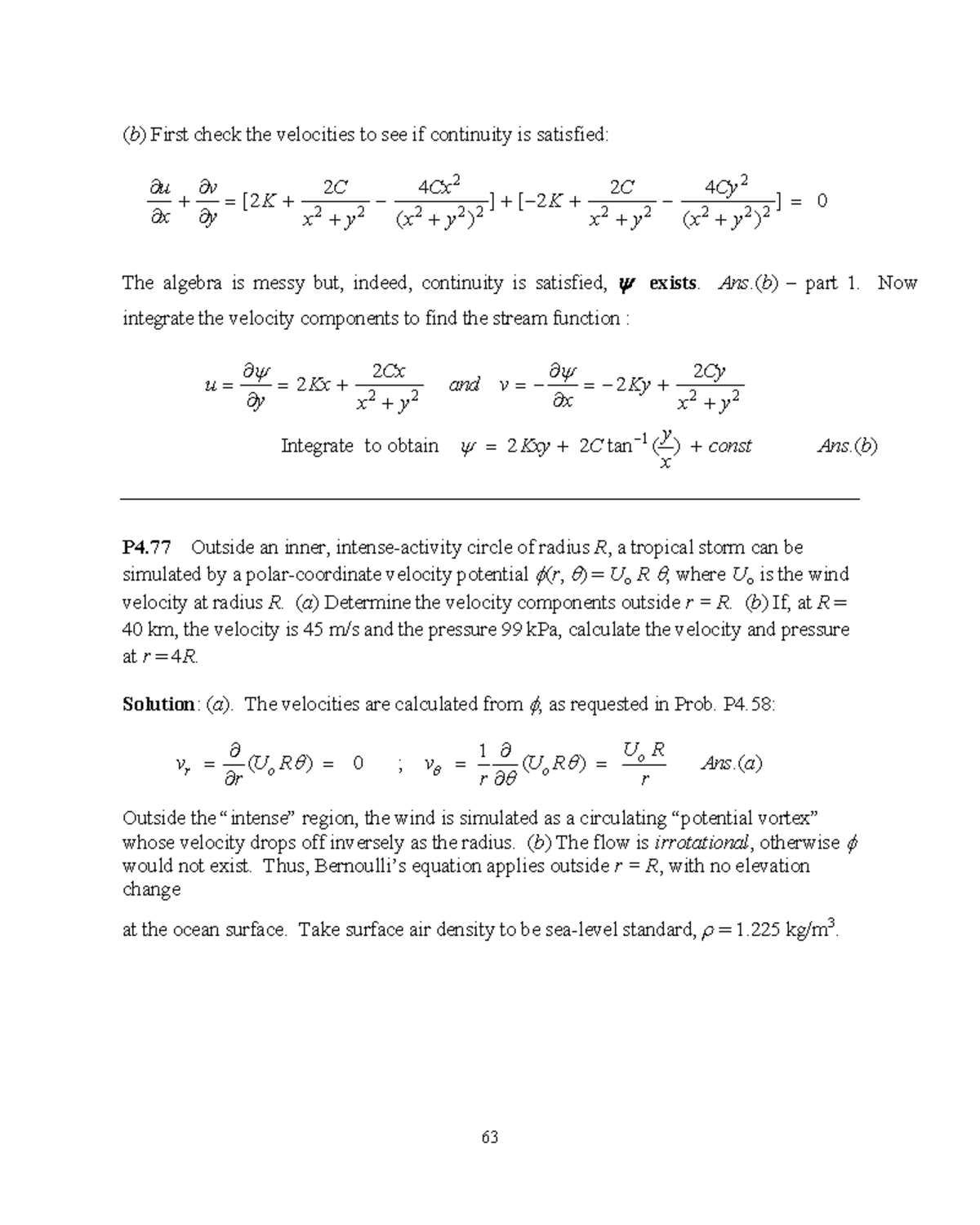 White Solutions Manual – Part 2: Velocity and Pressure Calculations ...
