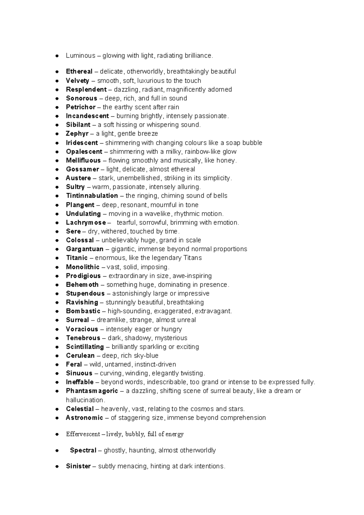 Ultimate Word List for ED DSJ Course - Studocu