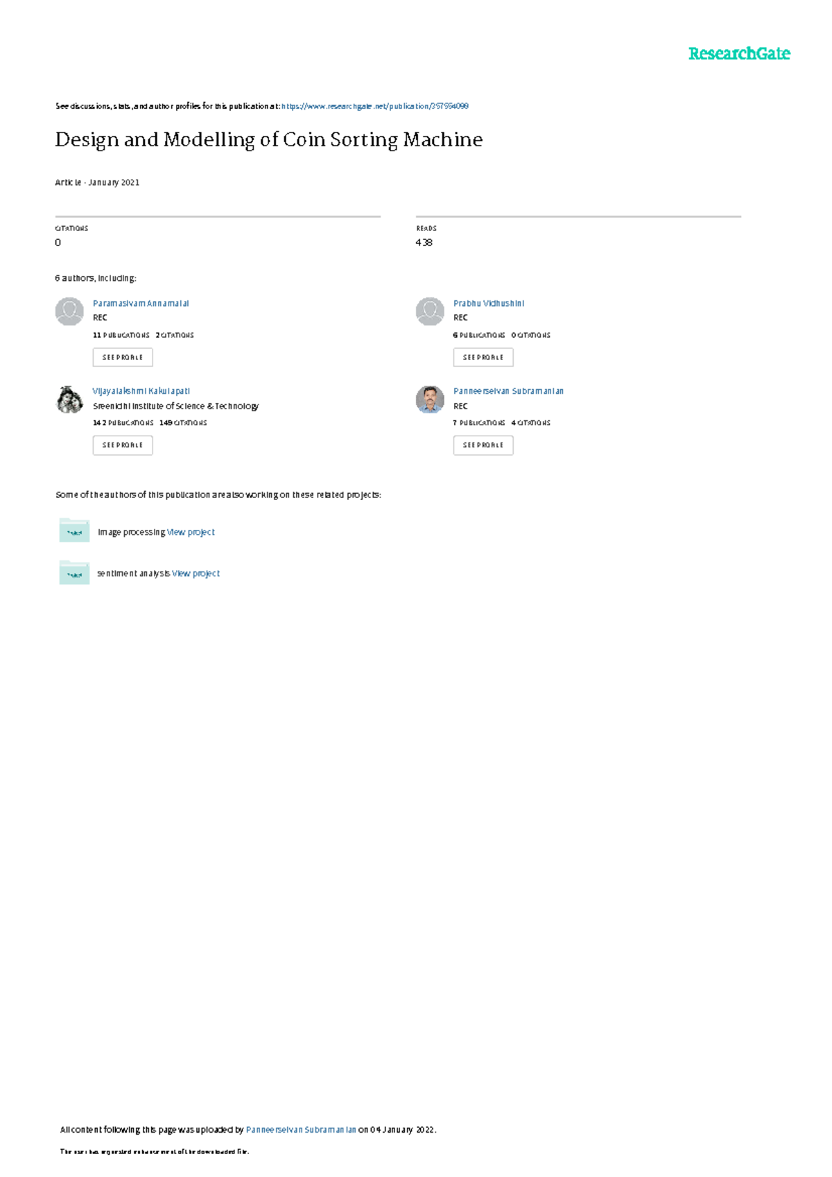 Design and Modelling of a Coin Sorting Machine (MENG 8208) - Studocu