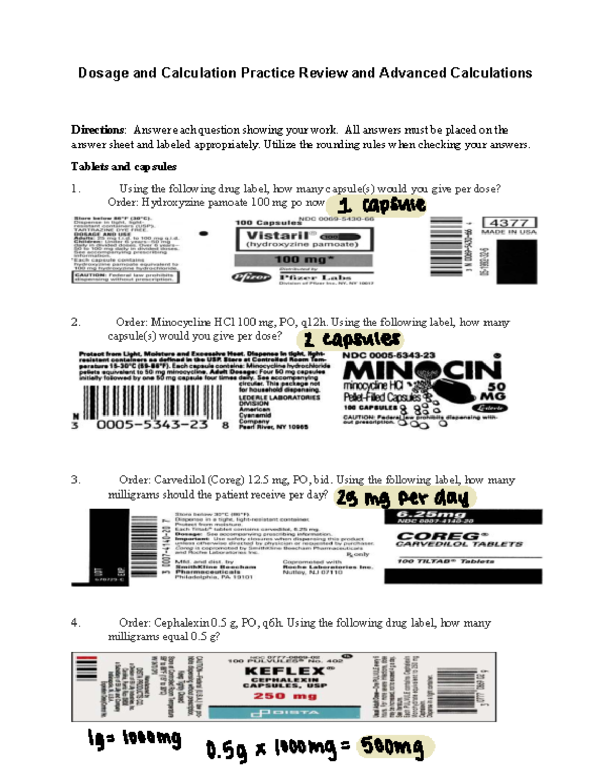 Dosage Calculation Practice Review for Nursing Students (NUR 101) - Studocu
