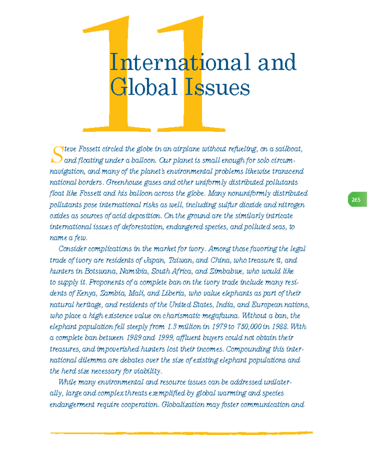 International and Global Issues: Environmental Challenges and ...