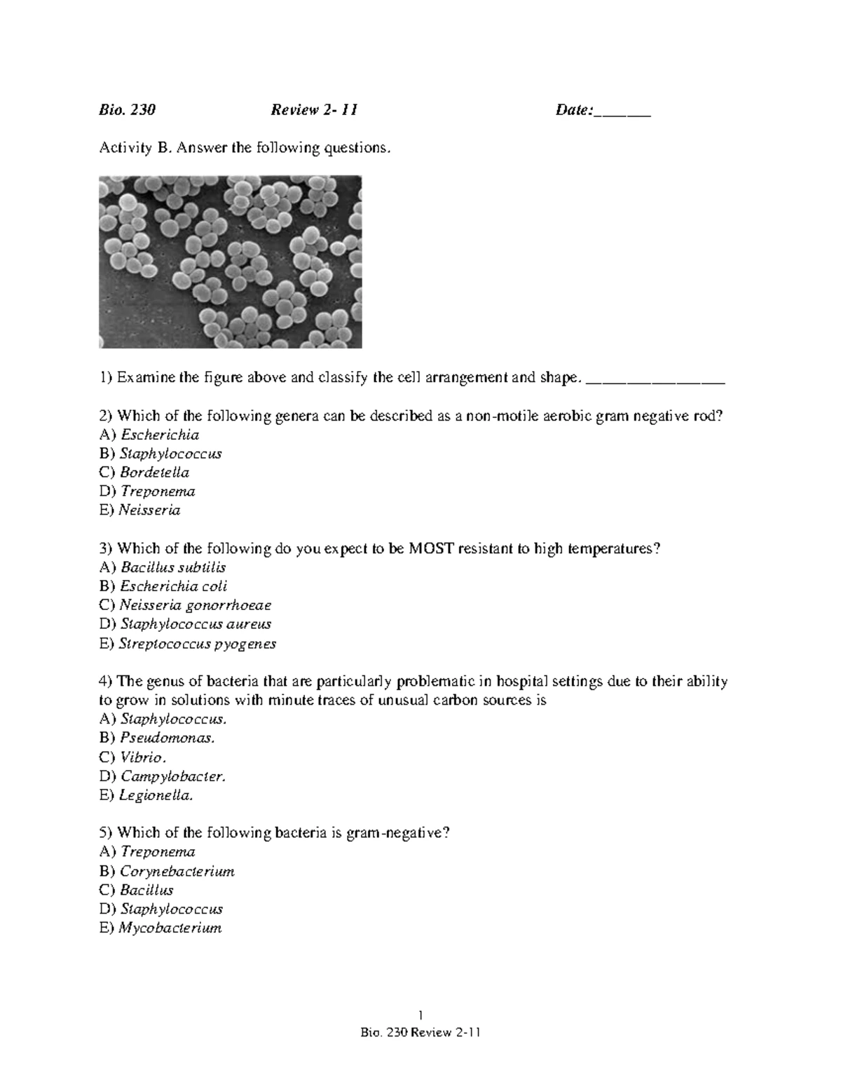 BIO 230 Final Exam Study Guide: Unit 1 Overview and Key Concepts - Studocu