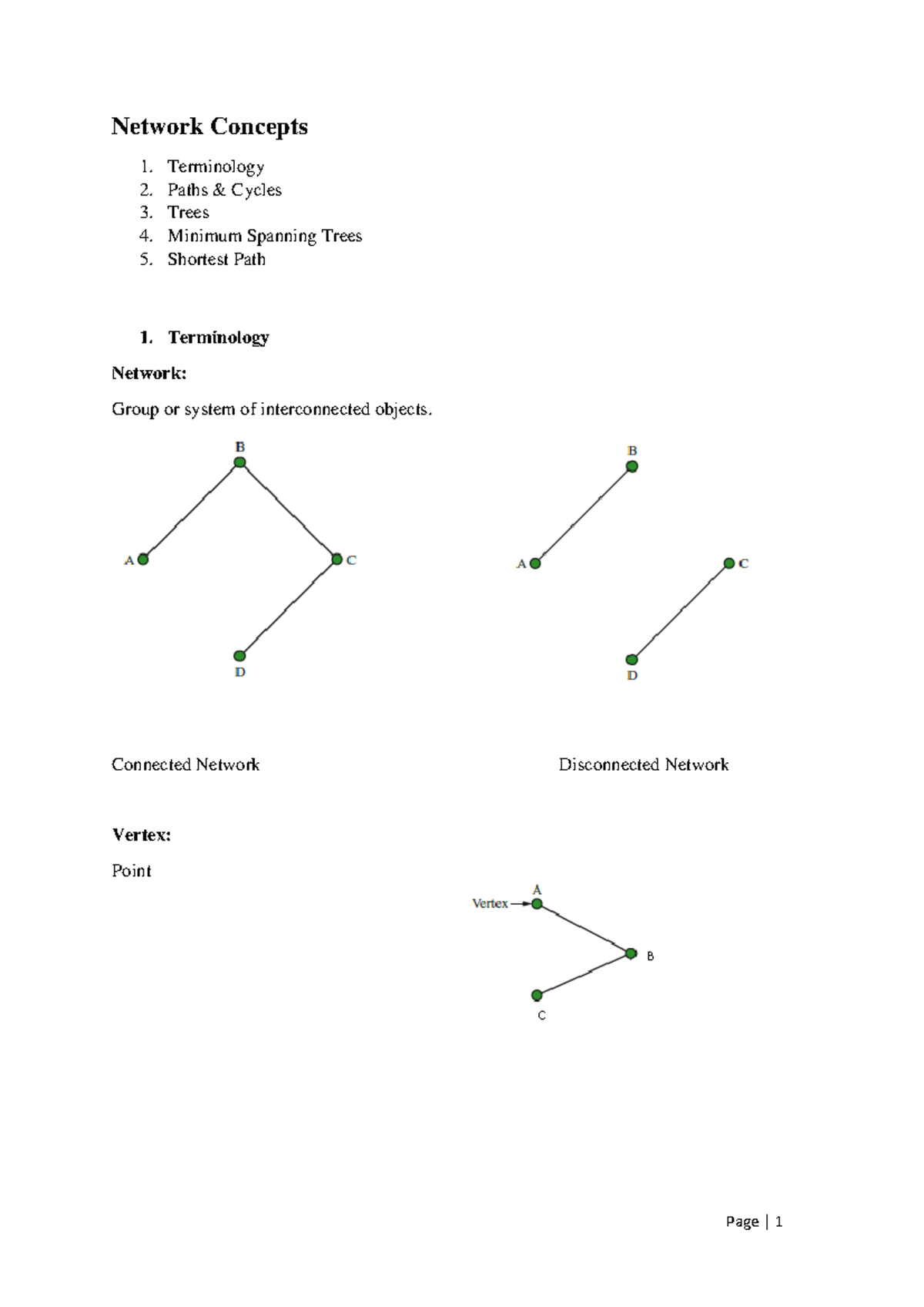 Network Concepts: Terminology, Paths, Trees & Shortest Path Notes - Studocu