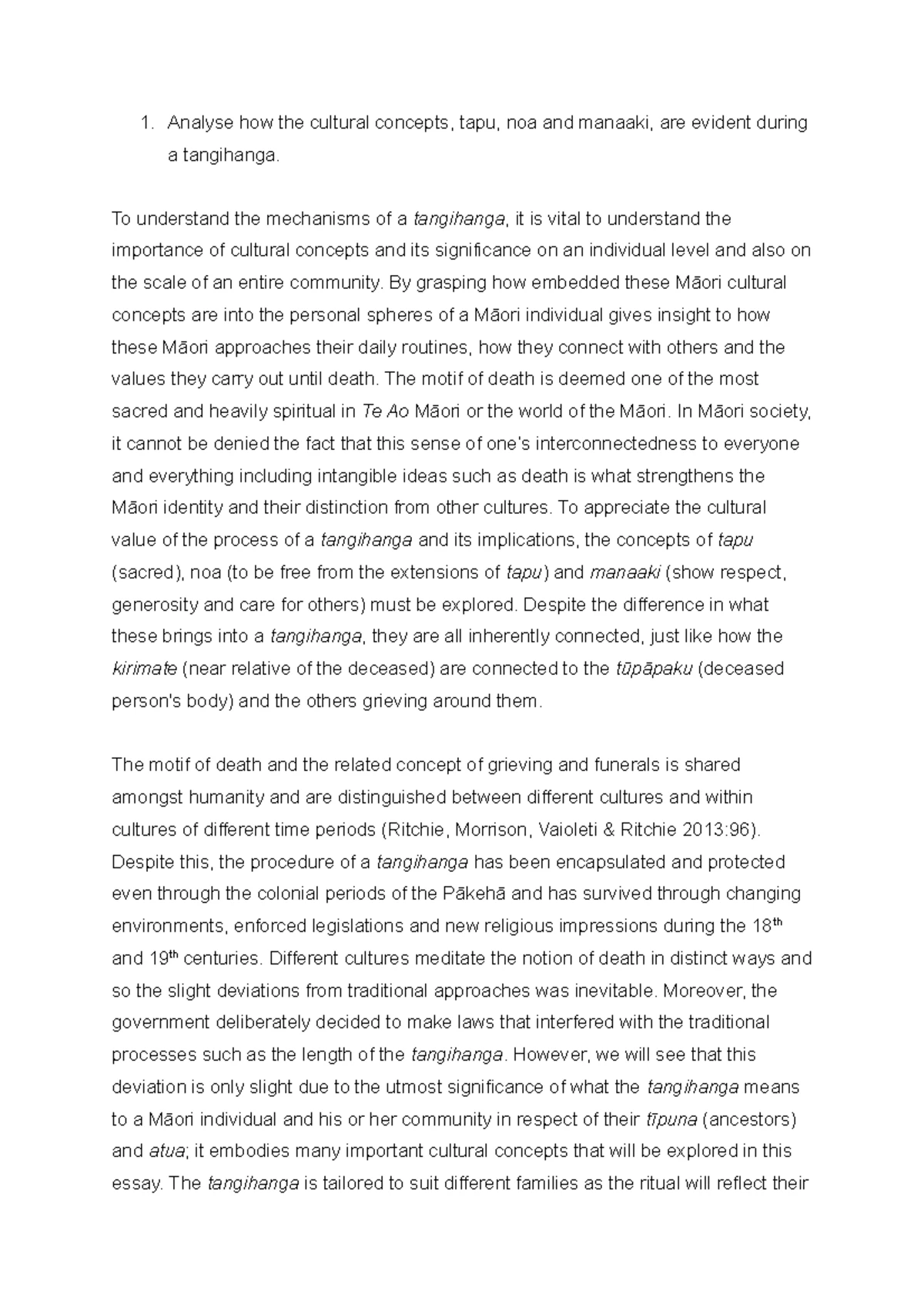 Tuhikura - Essay explaining the Te Wheke healthcare model, how it ...
