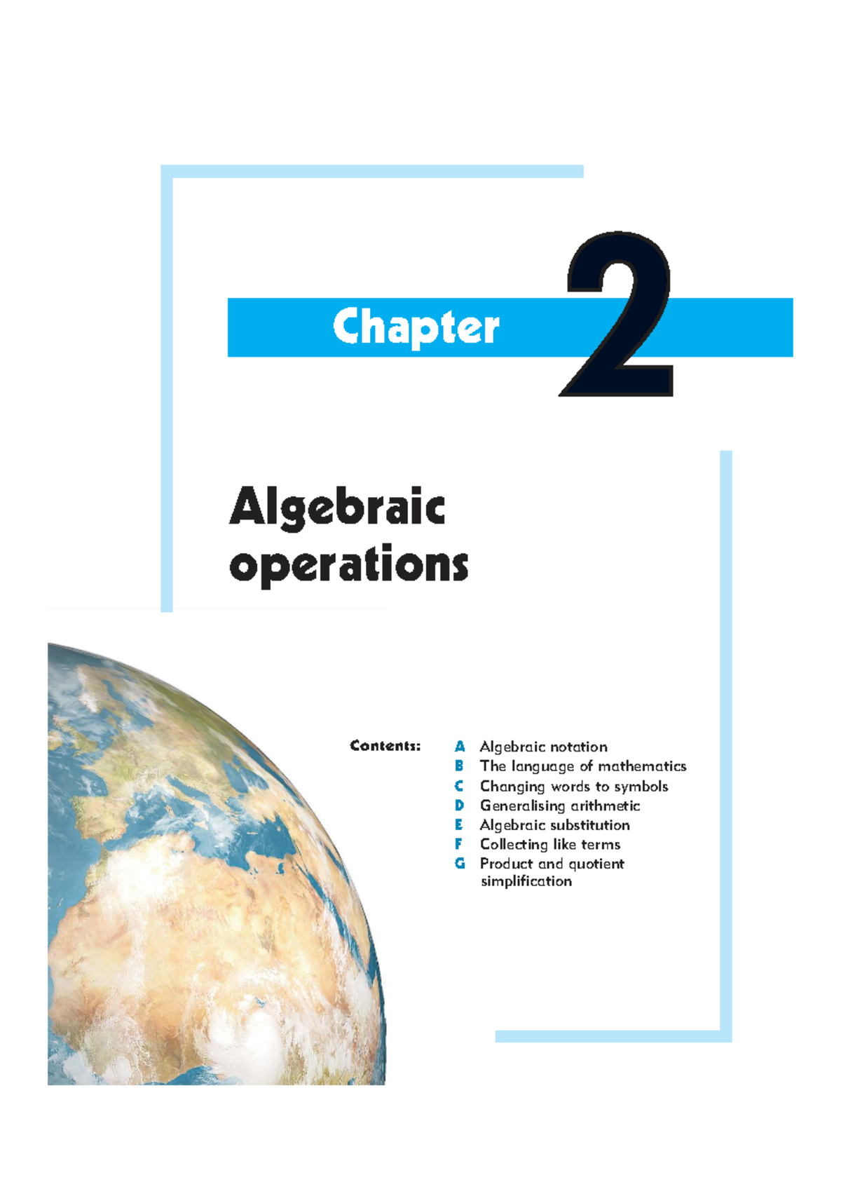 IB MYP_3 Algebraic Operations: Chapter 2 Overview and Exercises - Studocu