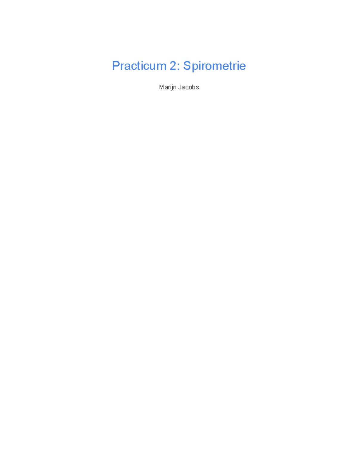 Practicum 2 IF: Spirometry Analysis and Calculations - Studeersnel