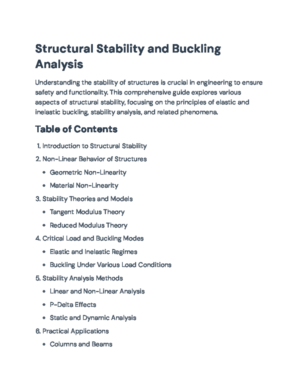 Structural Stability and Buckling Analysis: A Comprehensive Guide ...