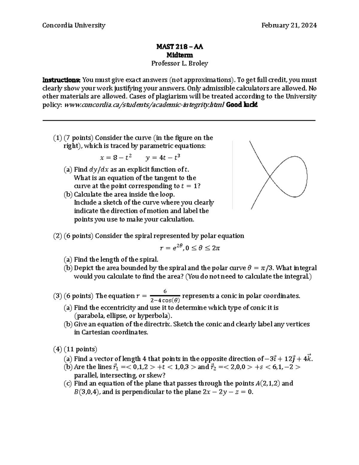 MAST 218 Midterm Exam Study Guide - Winter 2024 - Studocu