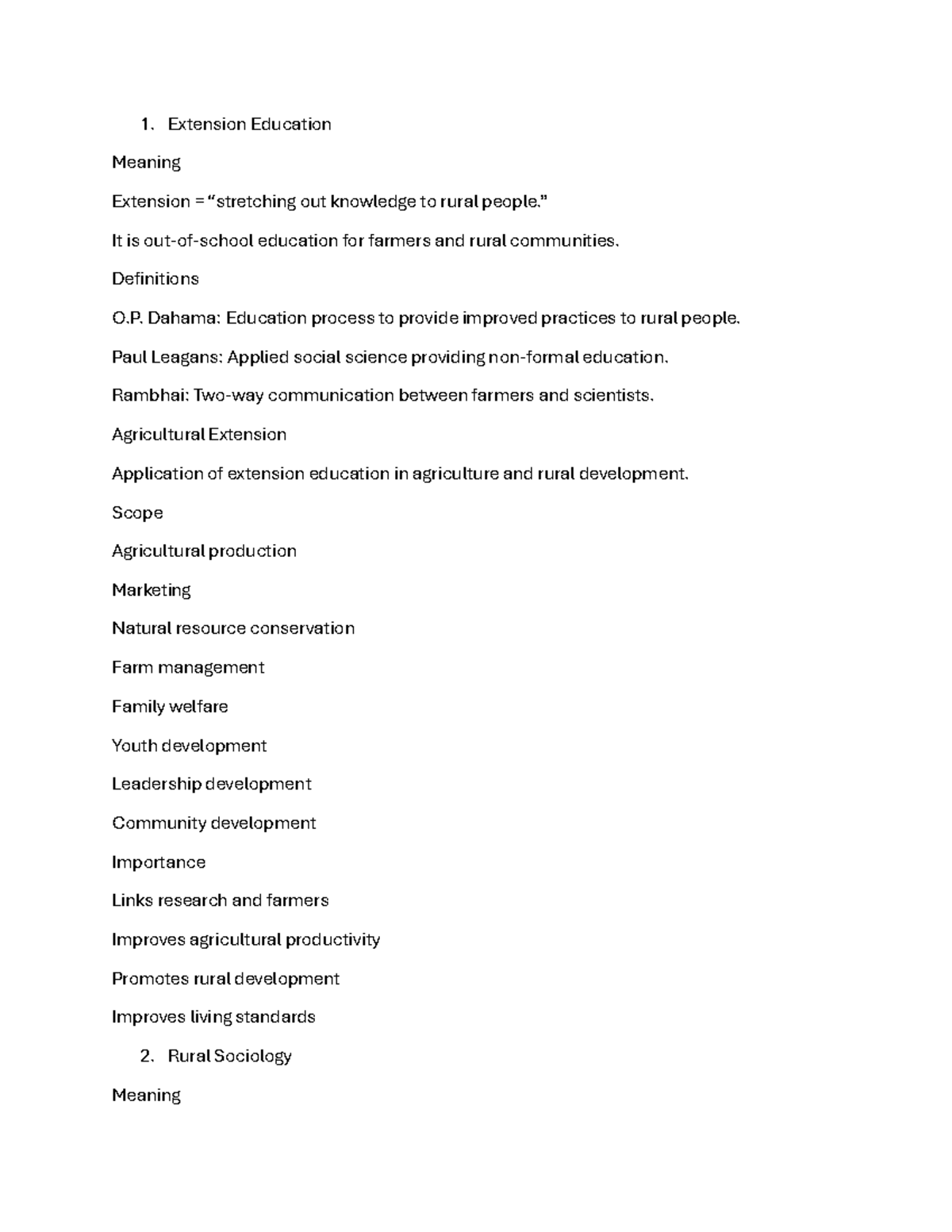 AEX 102 2 - Extension Education and Rural Sociology Notes - Studocu