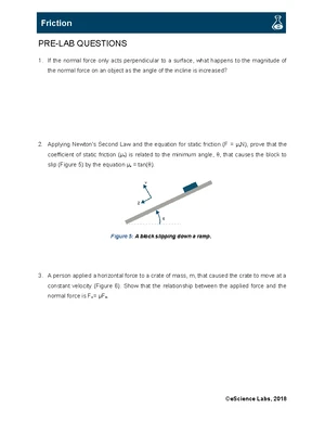 Friction Forces - Study Notes & Assignments - Studocu