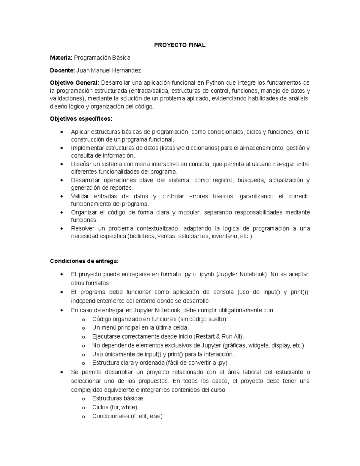 Proyecto Final: Desarrollo de Aplicaciones en Python - Programación ...