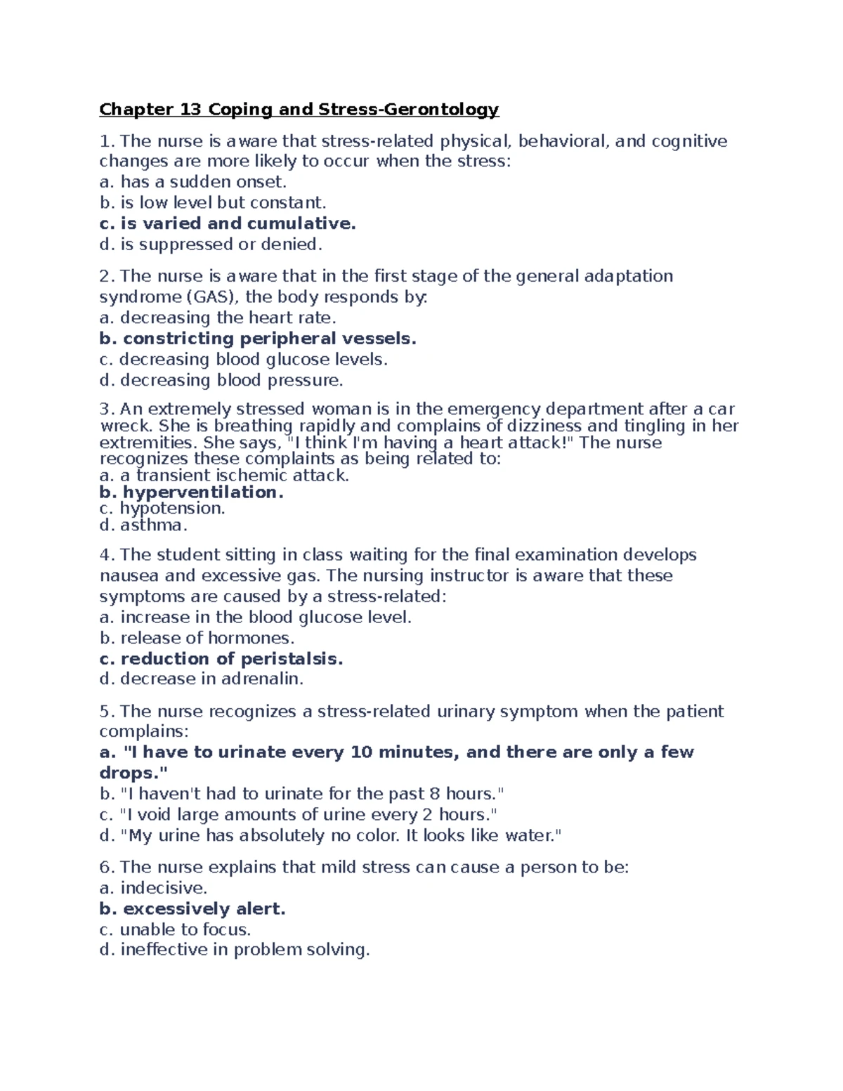 Ch 14 study guide - Chapter 14 Values and Beliefs-Gerontology It is ...