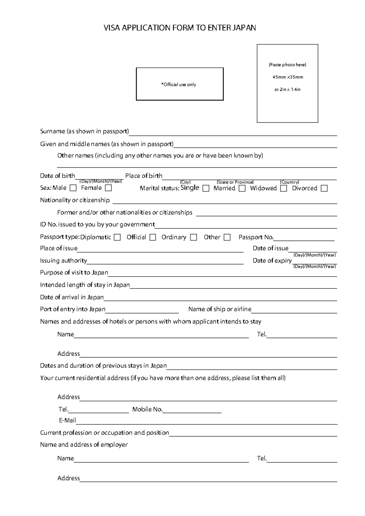 1nu Rrv-visa application formfrv - Issuing authority Date of expiry ...