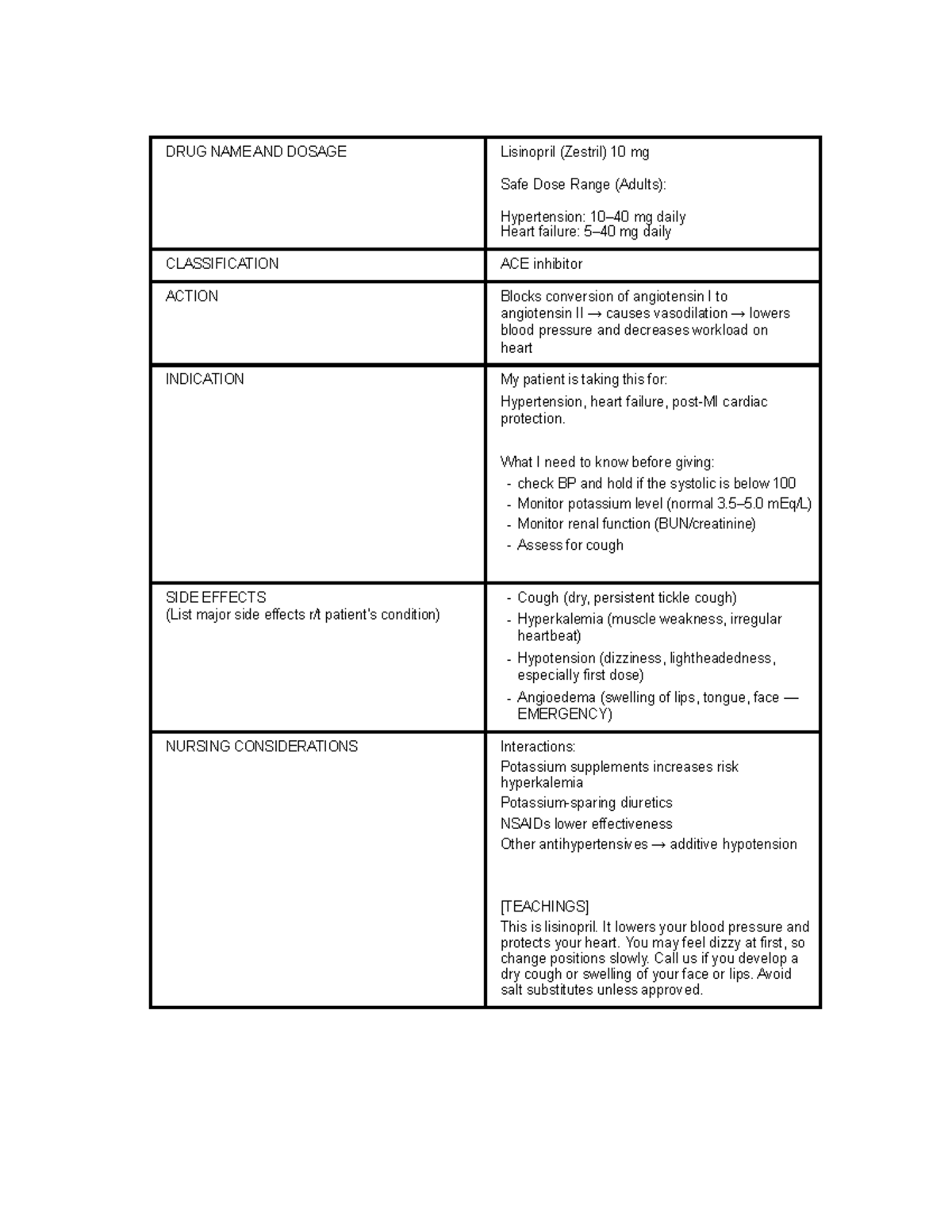 NG:PEG Tube Med Check Off - Final Version for Drug Administration - Studocu