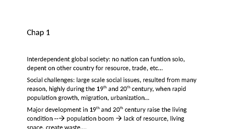GTLVH - Chapter 1: Interdependent Global Society and Communication ...