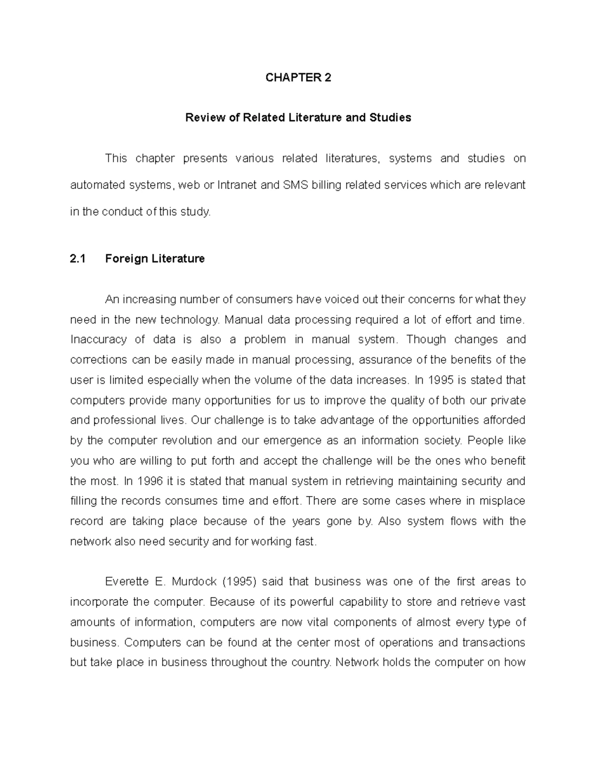 Table of Contents for BS in Management Accounting Thesis - Studocu