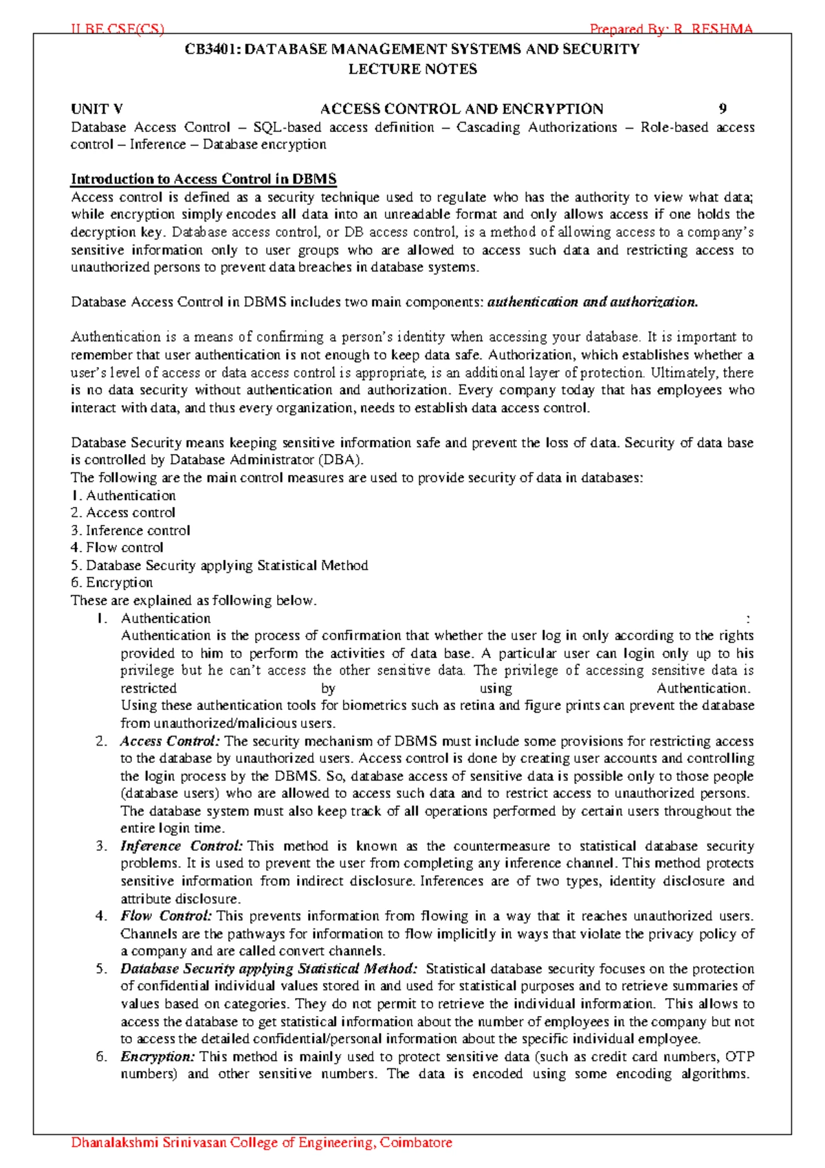 CB3401 - Unit 3: Transaction Management & Concurrency Control Notes ...