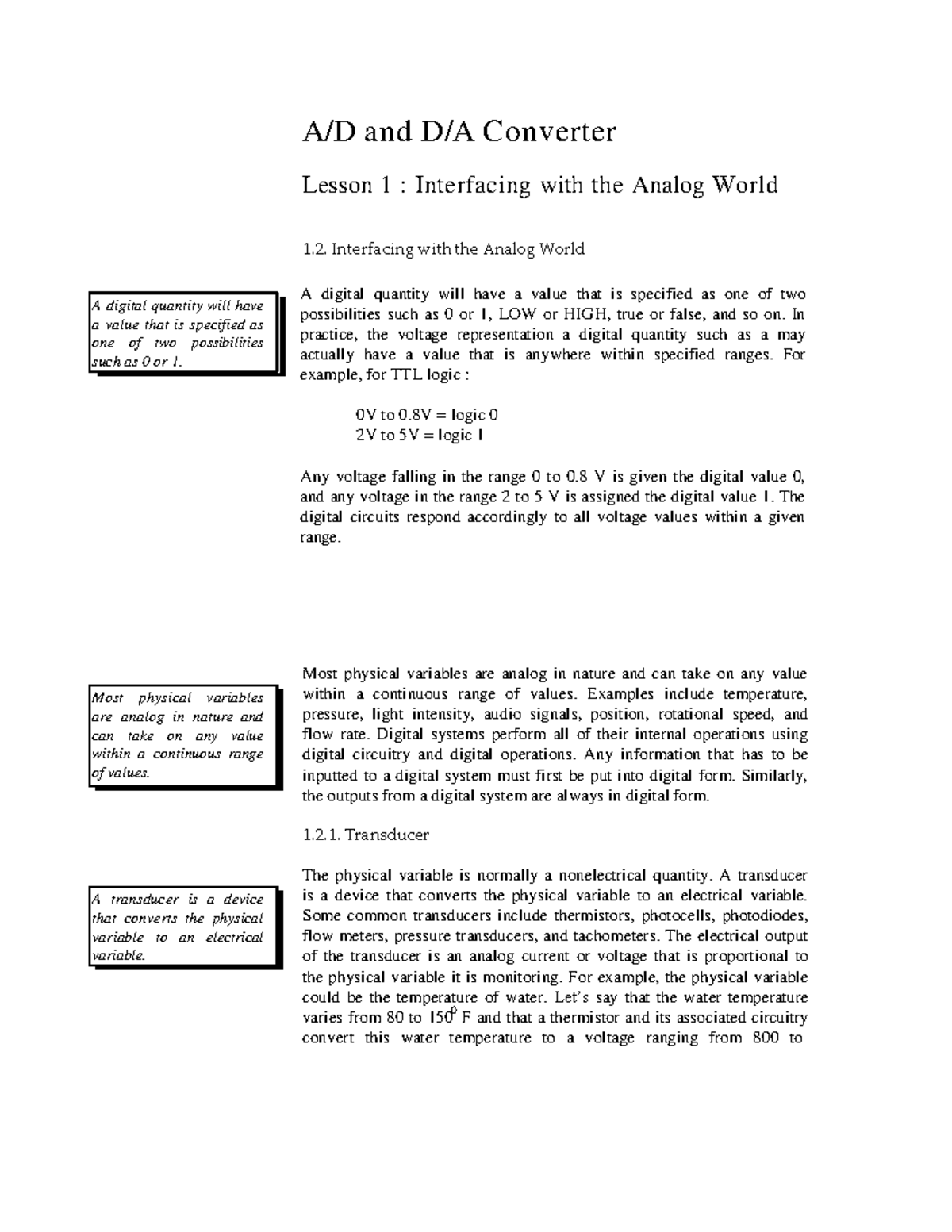 Lecture-11: DA and AD Conversion in Digital Systems - Studocu