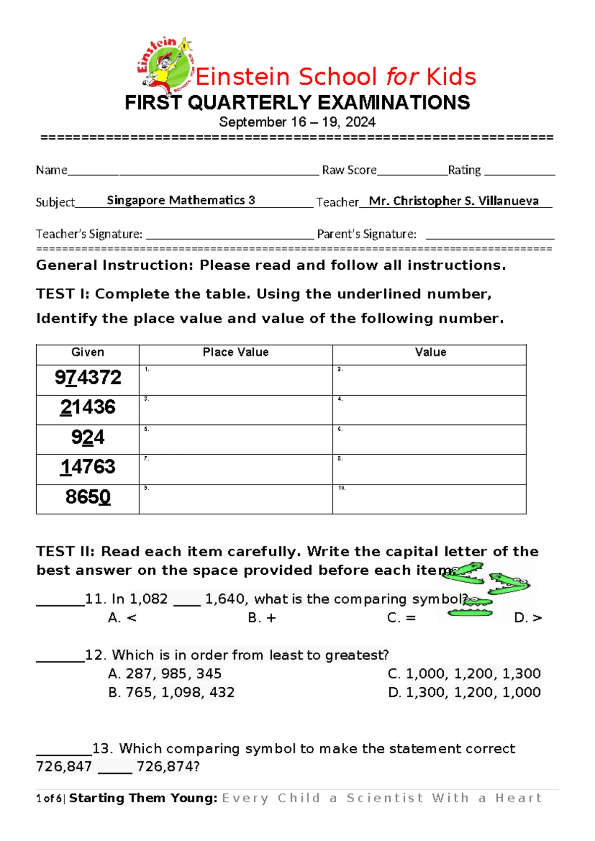 Mathematics 2 - First Quarterly Exam Practice Test - Studocu