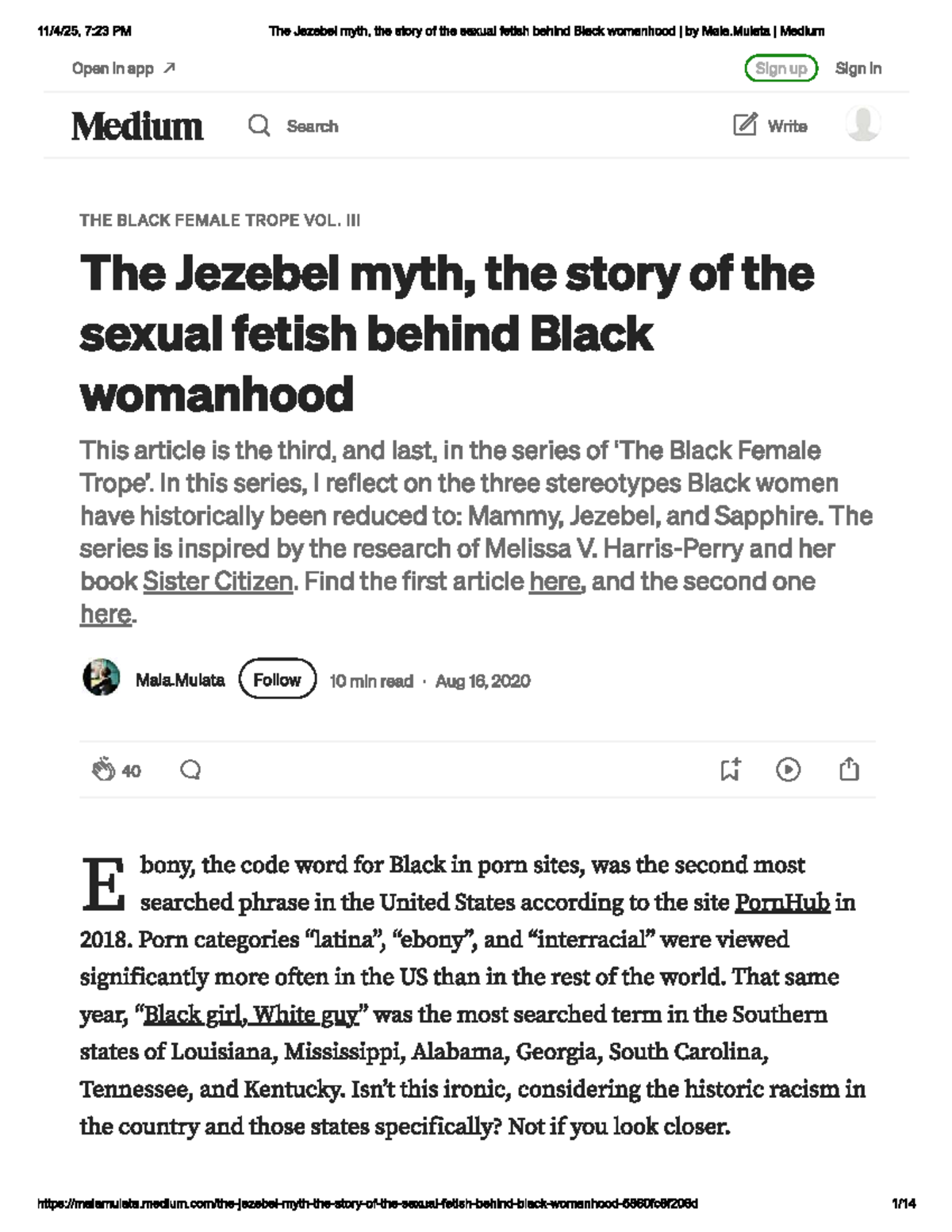 The Jezebel Myth: Understanding the Sexual Fetish of Black Womanhood ...