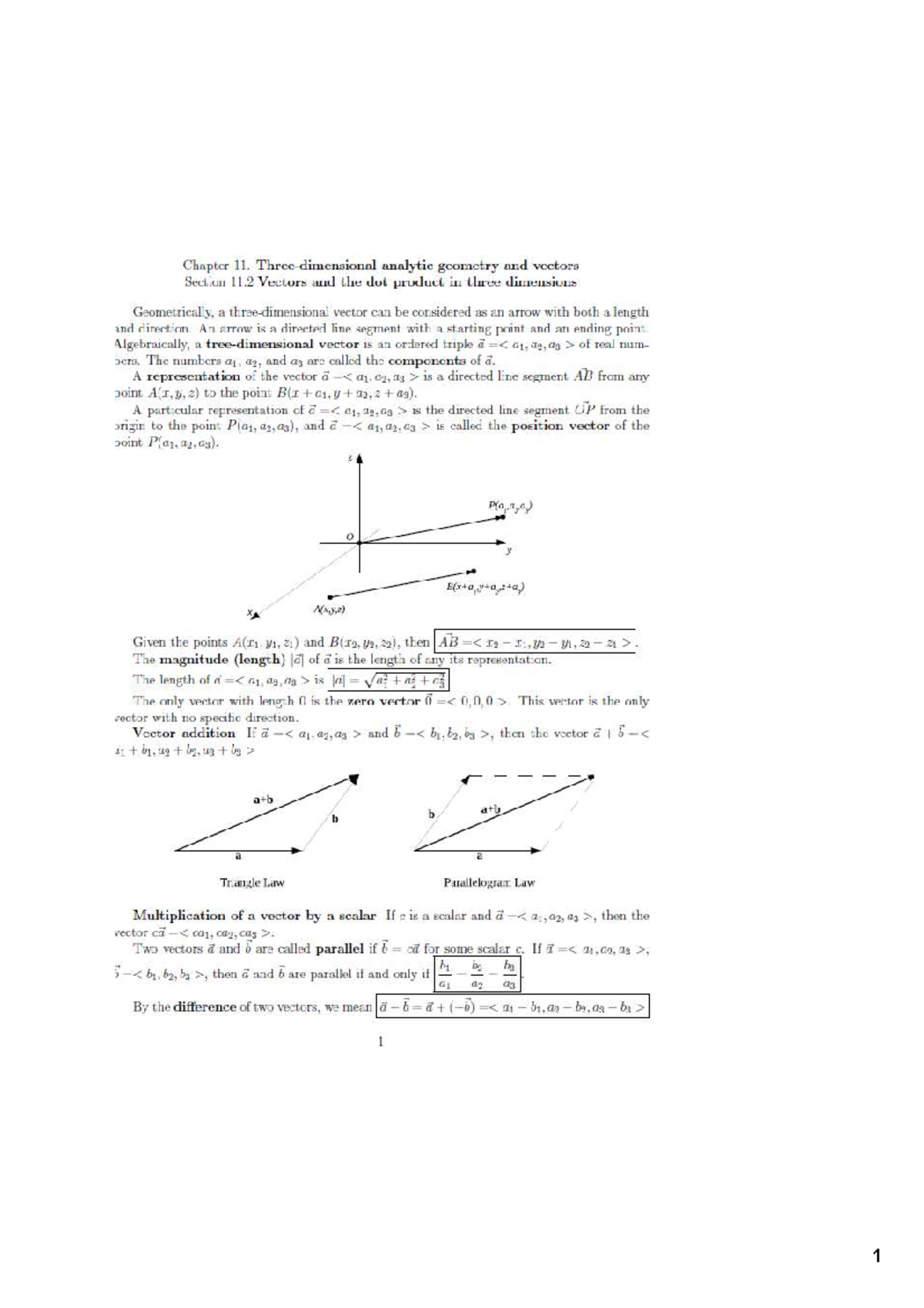 S11 2 Sol - Lecture Notes on Vectors & Dot Product in Calc 3 - Studocu